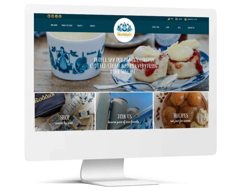 Roddas website design